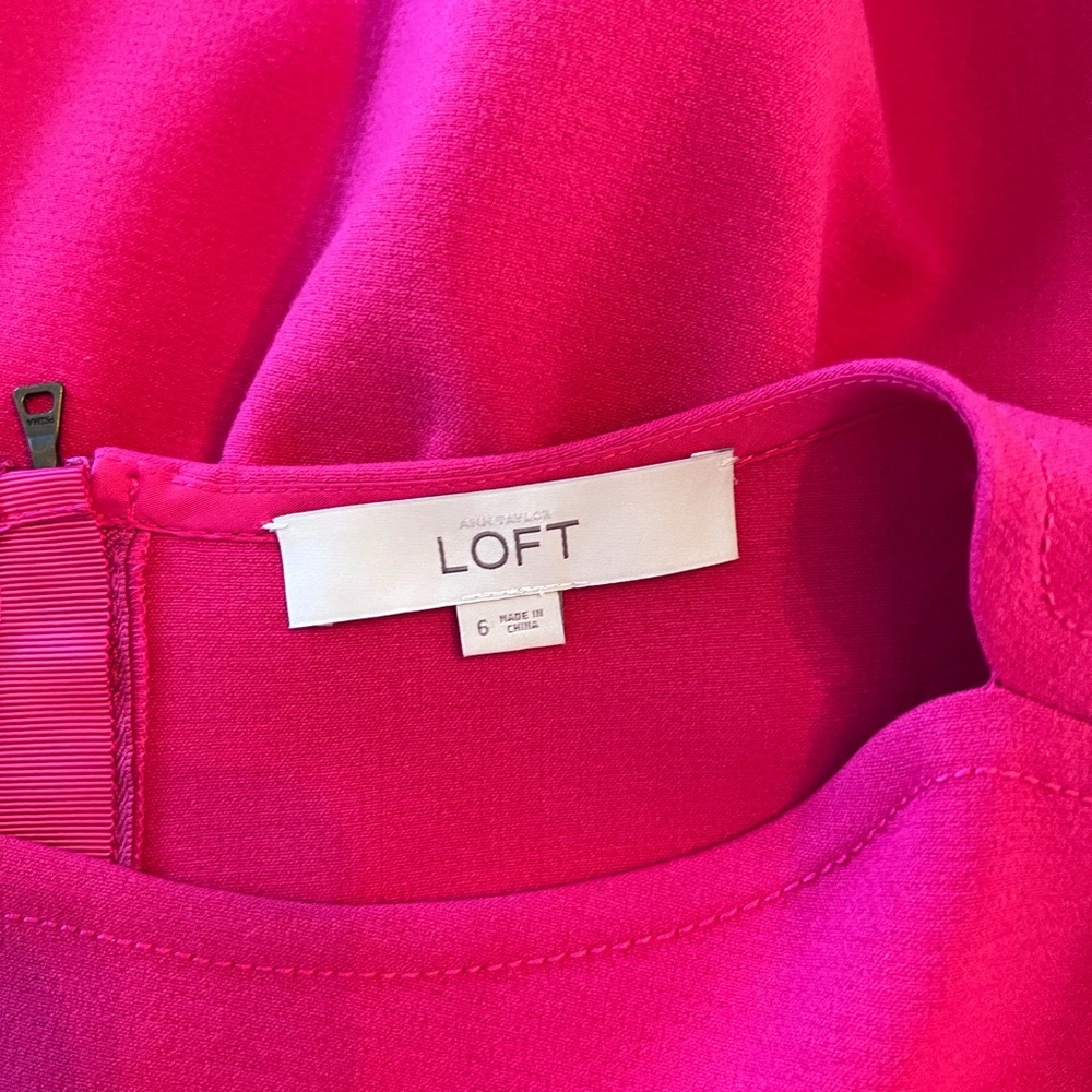 Loft Drop Waist Pink Dress Size 6 - Picture 2 of 4